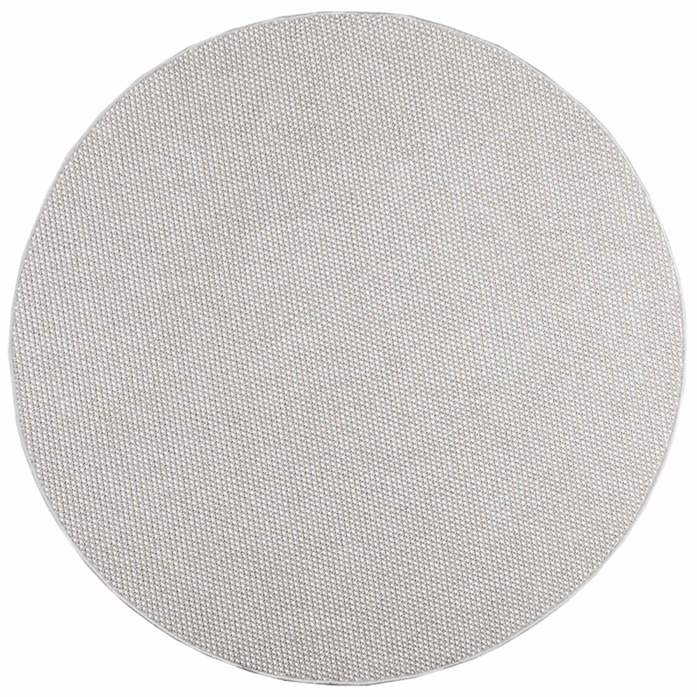 Produktbild för Områdesmattor Rund LUGO Krämfärgad och grå Ø 120 CM Polyester
