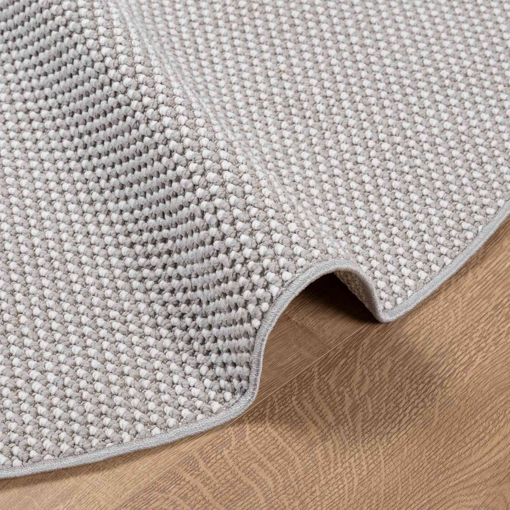 Produktbild för Områdesmattor Rund LUGO Krämfärgad och grå Ø 120 CM Polyester