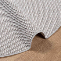 Produktbild för Områdesmattor Rund LUGO Krämfärgad och grå Ø 120 CM Polyester