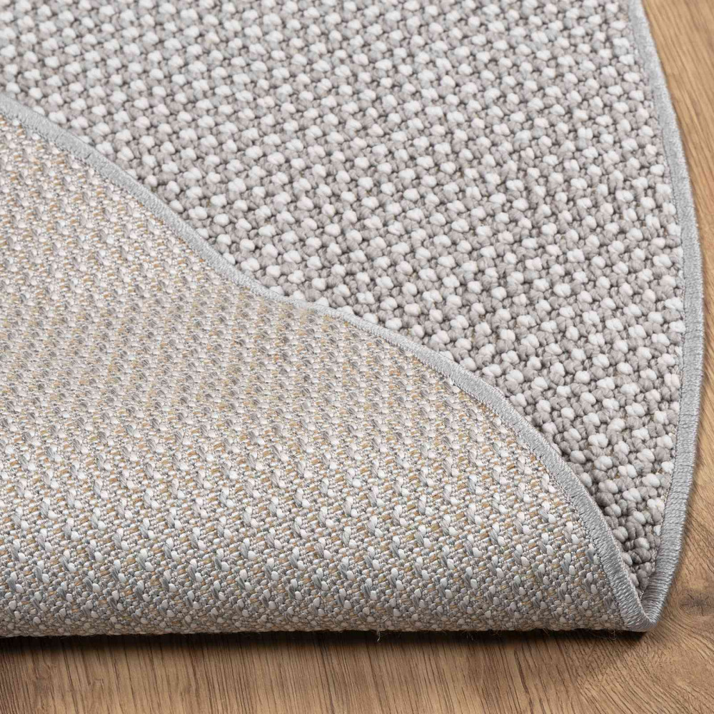 Produktbild för Områdesmattor Rund LUGO Krämfärgad och grå Ø 160 CM Polyester