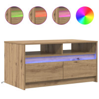 Produktbild för Kaffeebord med låda Artisan Ek 90 x 50 x 45 cm Konstruerat trä