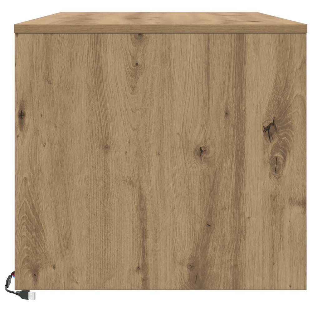 Produktbild för Kaffeebord med låda Artisan Ek 90 x 50 x 45 cm Konstruerat trä