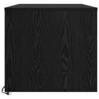 Produktbild för Kaffeebord med låda Svart Ek 90 x 50 x 45 cm Konstruerat trä