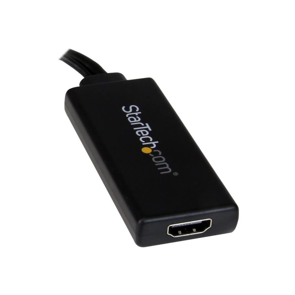 Produktbild för StarTech.com VGA till HDMI-adapter med USB-audio & -ström – bärbar VGA till HDMI-konverterare – 1080p - adapterkabel - HDMI/VGA/ljud/USB - 26 cm