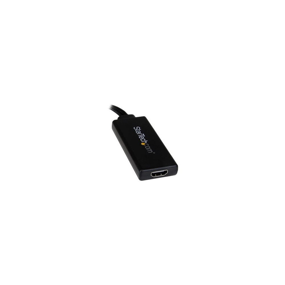 Produktbild för StarTech.com VGA till HDMI-adapter med USB-audio & -ström – bärbar VGA till HDMI-konverterare – 1080p - adapterkabel - HDMI/VGA/ljud/USB - 26 cm