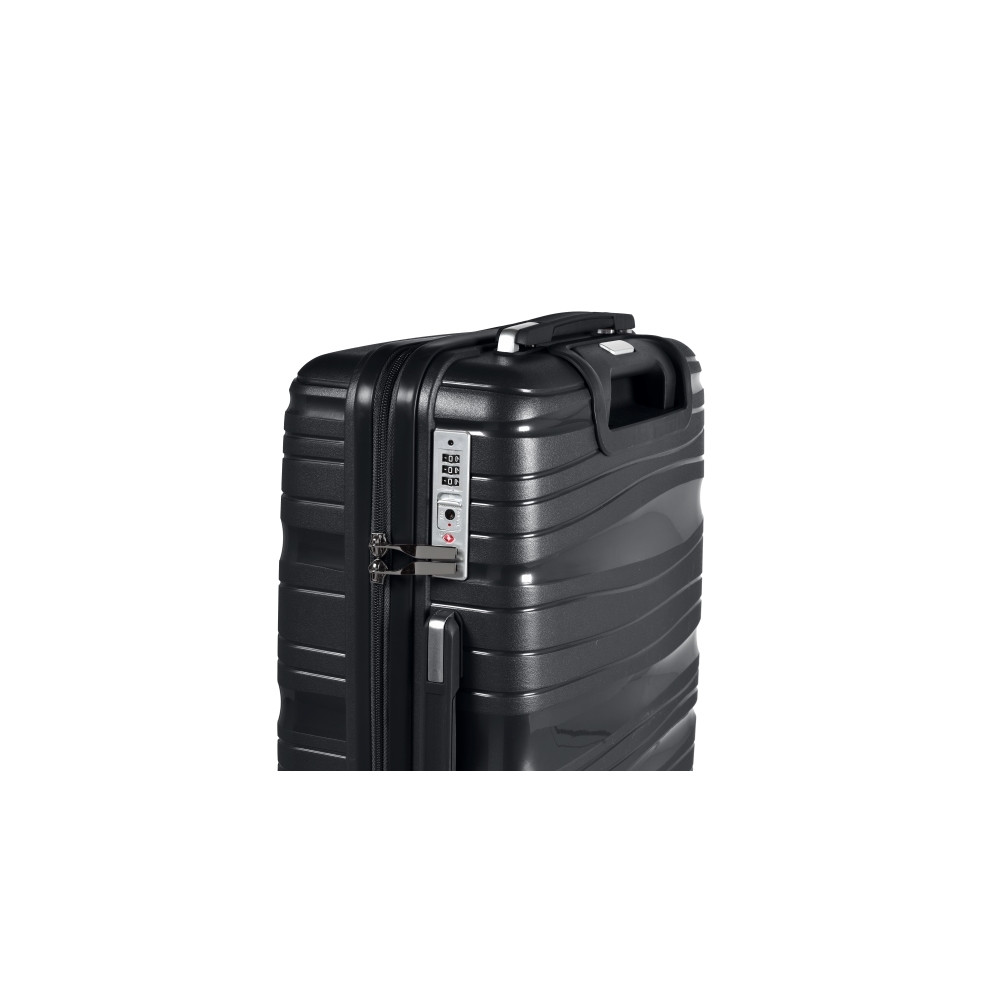 Produktbild för Resväska set RW Travel Alfrida svart 20"/24"/28" PP-plast me...