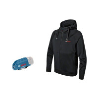 Produktbild för Bosch GHH 12+18V XA Professional - huvtröja - XXX large - 5% spandex, 95 % polyester - svart