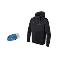 Produktbild för Bosch GHH 12+18V XA Professional - huvtröja - XXX large - 5% spandex, 95 % polyester - svart