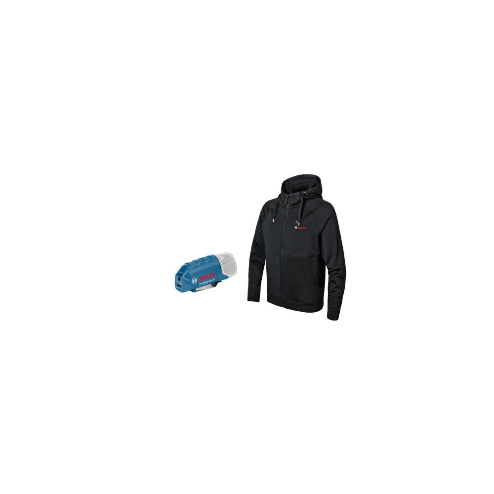 Produktbild för Bosch GHH 12+18V XA Professional - huvtröja - XXX large - 5% spandex, 95 % polyester - svart