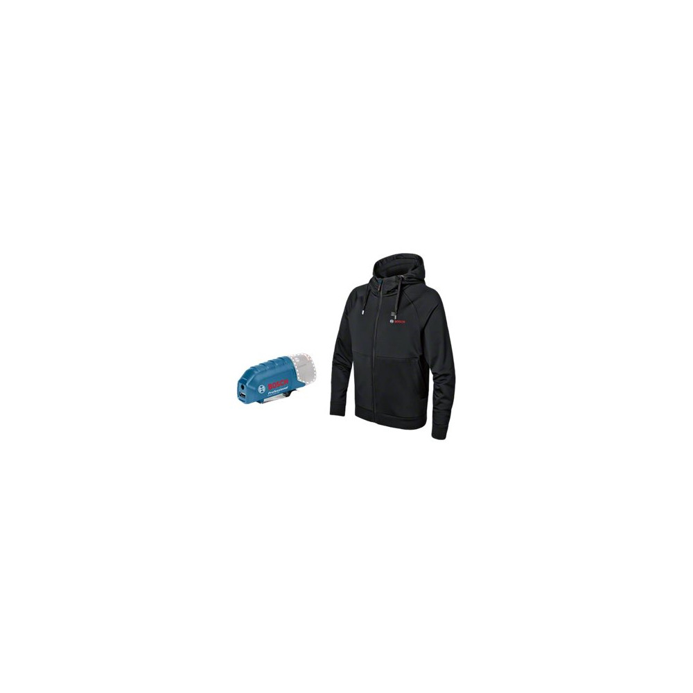 Produktbild för Bosch GHH 12+18V XA Professional - huvtröja - XXX large - 5% spandex, 95 % polyester - svart