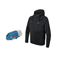 Produktbild för Bosch GHH 12+18V XA Professional - huvtröja - XXX large - 5% spandex, 95 % polyester - svart
