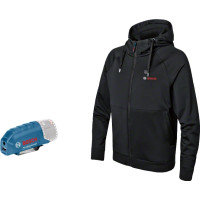 Produktbild för Bosch GHH 12+18V XA Professional - huvtröja - XXX large - 5% spandex, 95 % polyester - svart