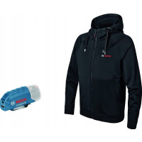 Produktbild för Bosch GHH 12+18V XA Professional - huvtröja - XXX large - 5% spandex, 95 % polyester - svart