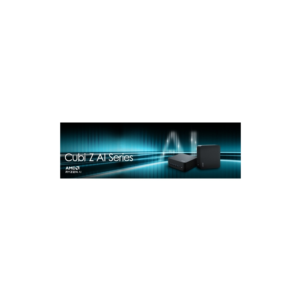 Produktbild för MSI Cubi Z AI 8M 008BEU - mini-PC Ryzen 5 8645HS 4.3 GHz - 0 GB - ingen HDD