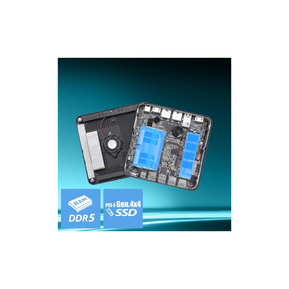 Produktbild för MSI Cubi Z AI 8M 004BEU - mini-PC Ryzen 9 8945HS 4 GHz - 0 GB - ingen HDD