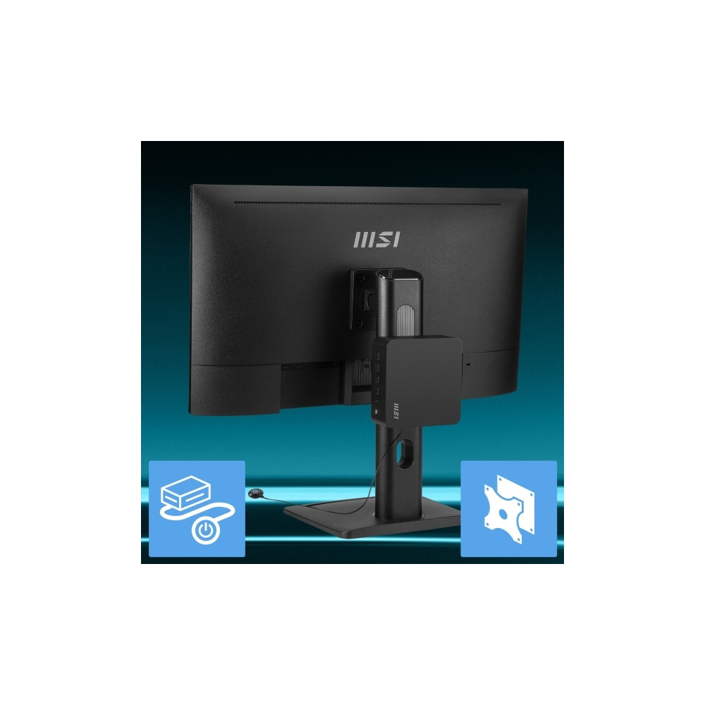 Produktbild för MSI Cubi Z AI 8M 004BEU - mini-PC Ryzen 9 8945HS 4 GHz - 0 GB - ingen HDD