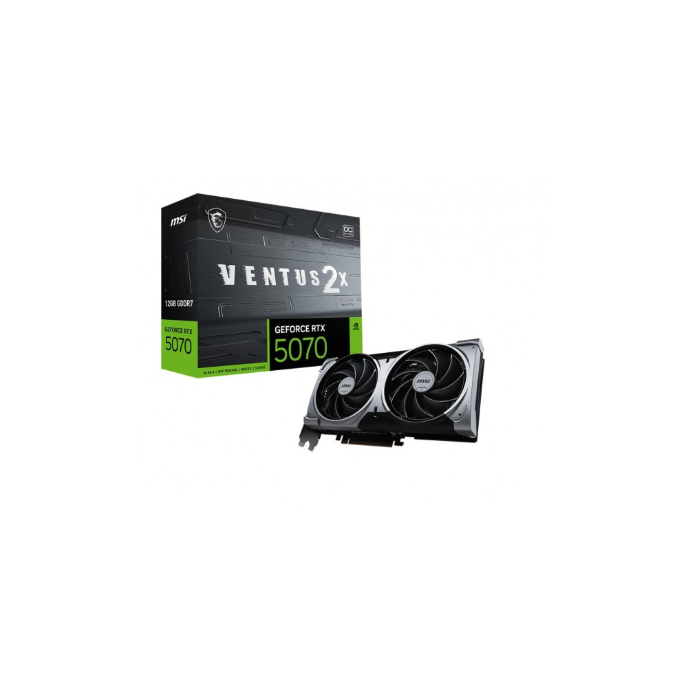 Produktbild för MSI GeForce RTX 5070 12G VENTUS 2X OC - grafikkort - GeForce RTX 5070 - 12 GB