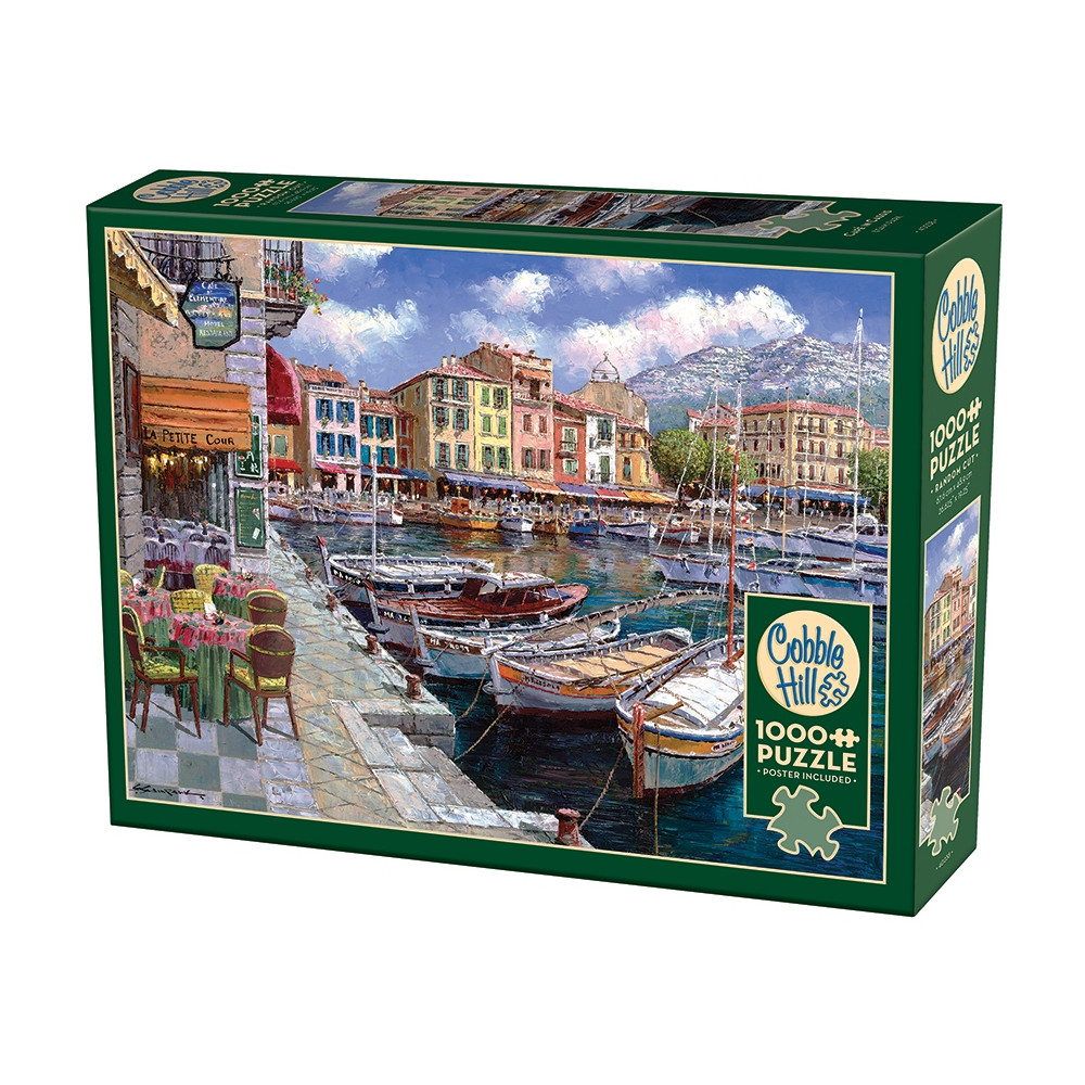 Produktbild för Cafe in Cassis, Pussel, 1000 bitar, Cobble Hill