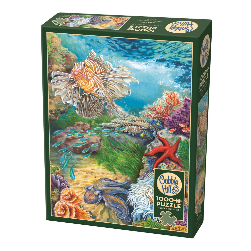 Produktbild för Reef Life, Pussel, 1000 bitar, Cobble Hill