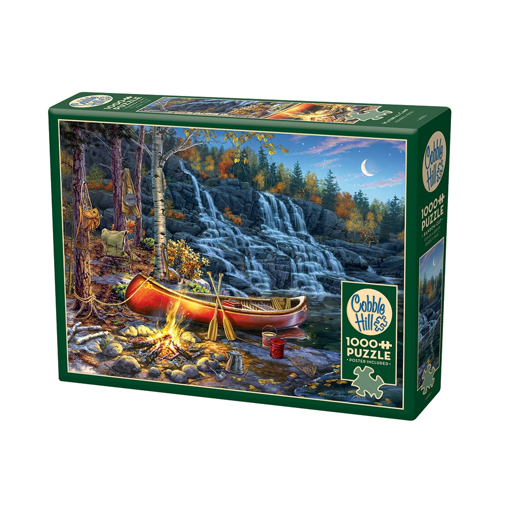 Produktbild för Waterfall Camp, Pussel, 1000 bitar, Cobble Hill