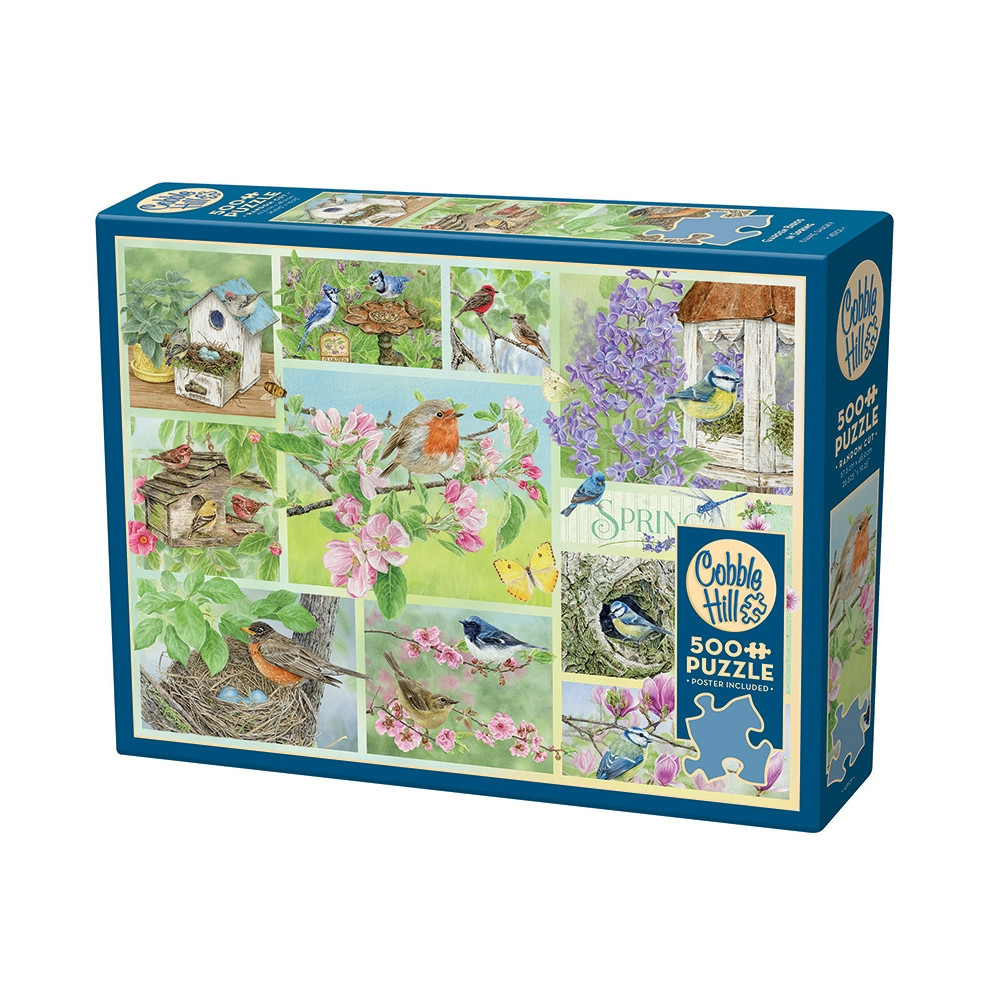 Produktbild för Garden Birds in Spring, Pussel, 500 bitar, Cobble Hill