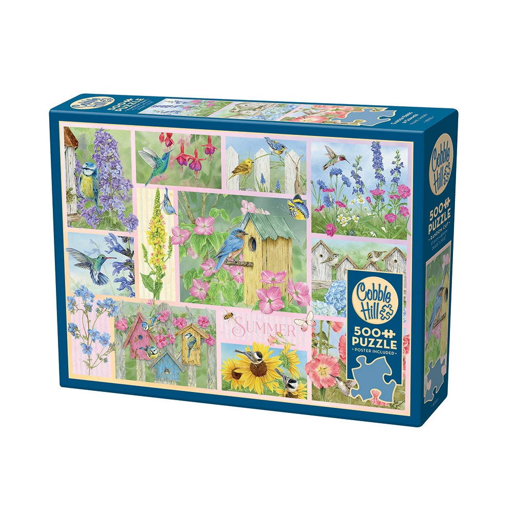 Produktbild för Garden Birds in Summer, Pussel, 500 bitar, Cobble Hill