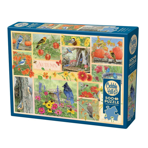 Cobble Hill Garden Birds in Autumn, Pussel, 500 bitar, Cobble Hill