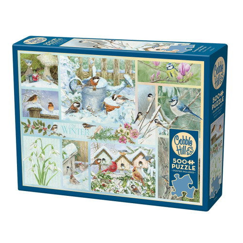 Cobble Hill Garden Birds in Winter, Pussel, 500 bitar, Cobble Hill