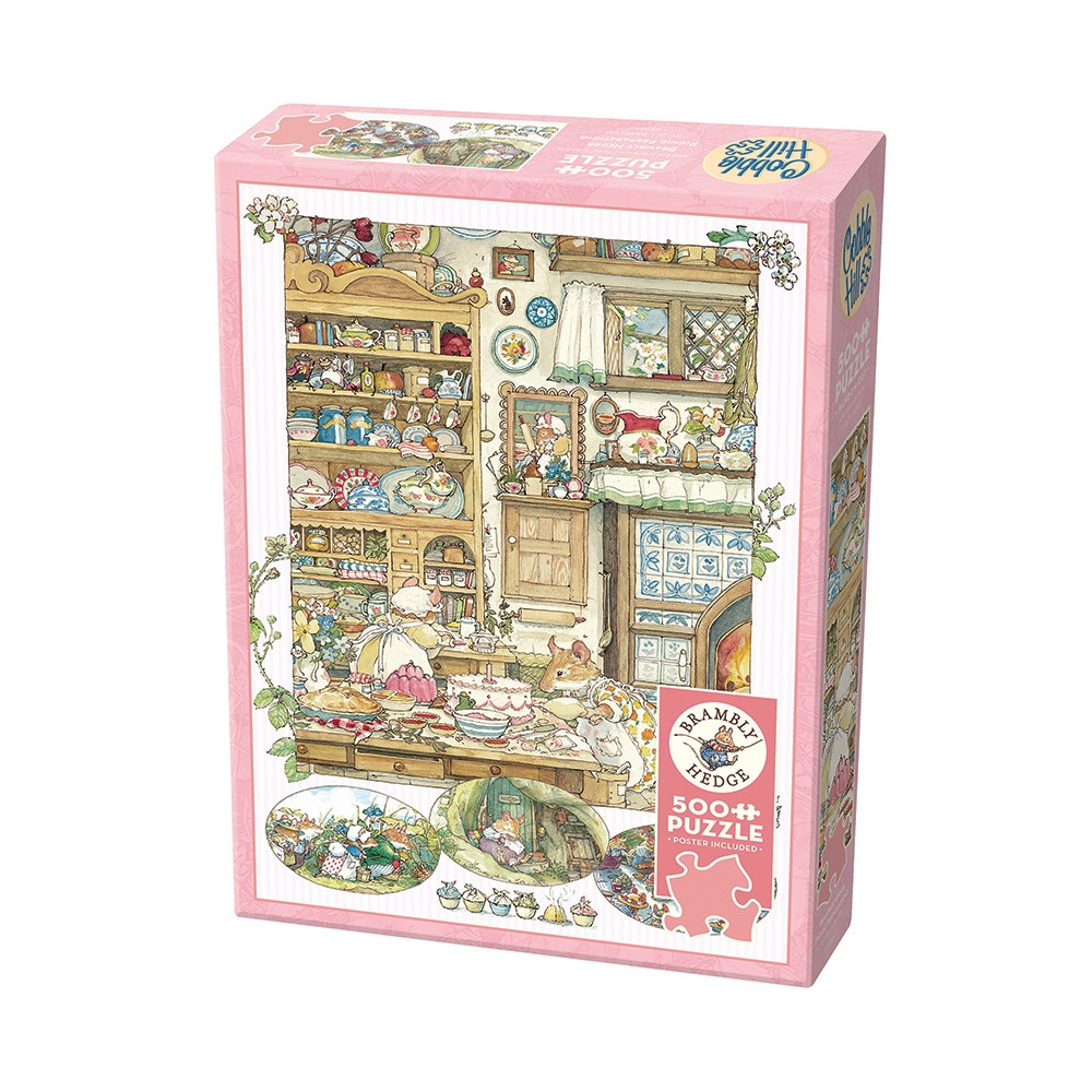 Produktbild för Brambly Hedge: Picnic Preparations, Pussel, 500 bitar, Cobble Hill