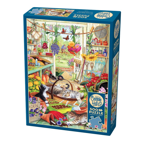 Cobble Hill Potting Shed Cats, Pussel, 500 bitar, Cobble Hill