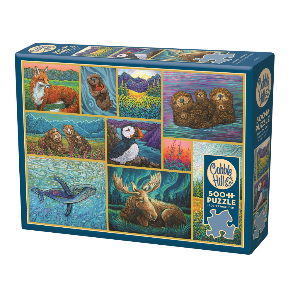 Produktbild för Alaskan Animals, Pussel, 500 bitar, Cobble Hill