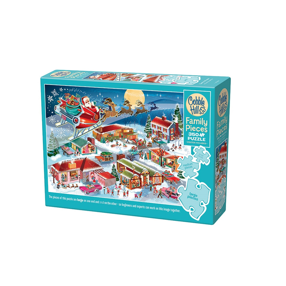 Produktbild för Santa's Flyby, Pussel, 350 bitar, Cobble Hill