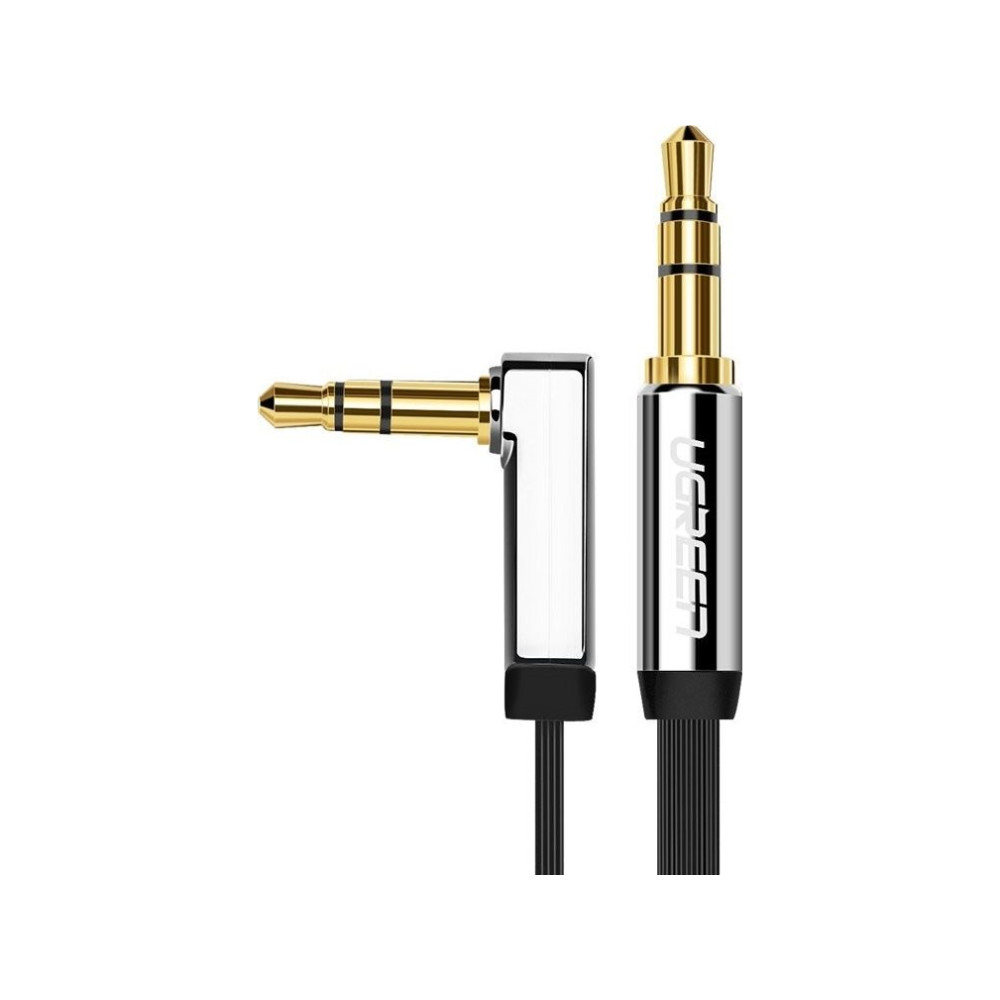 Produktbild för UGREEN flat AUX-ljudkabel 3,5 mm mini-jack 5 m silver (10729...