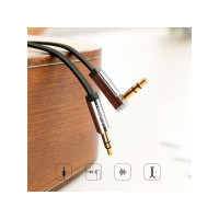 Produktbild för UGREEN flat AUX-ljudkabel 3,5 mm mini-jack 5 m silver (10729...