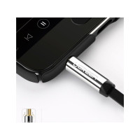 Produktbild för UGREEN flat AUX-ljudkabel 3,5 mm mini-jack 5 m silver (10729...