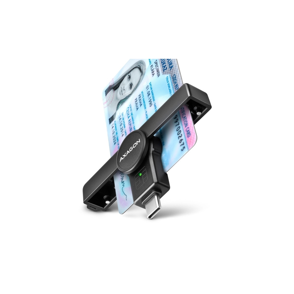 Produktbild för AXAGON CRE-SMPC - SMART-kortläsare - USB-C