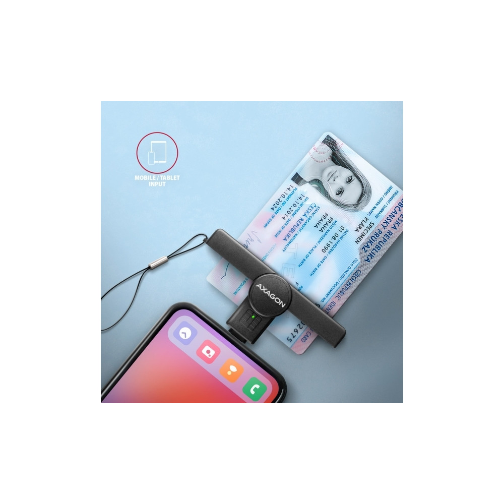 Produktbild för AXAGON CRE-SMPC - SMART-kortläsare - USB-C