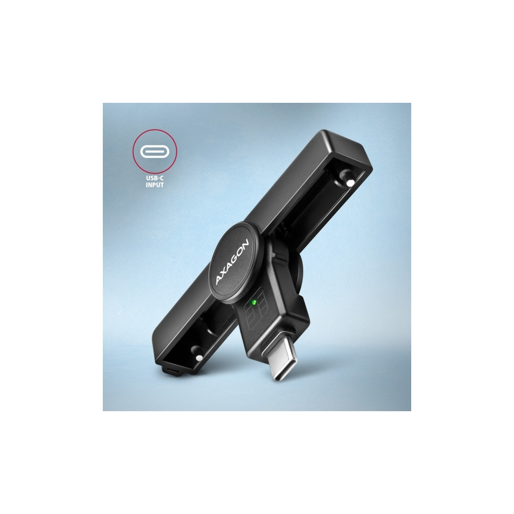 Produktbild för AXAGON CRE-SMPC - SMART-kortläsare - USB-C