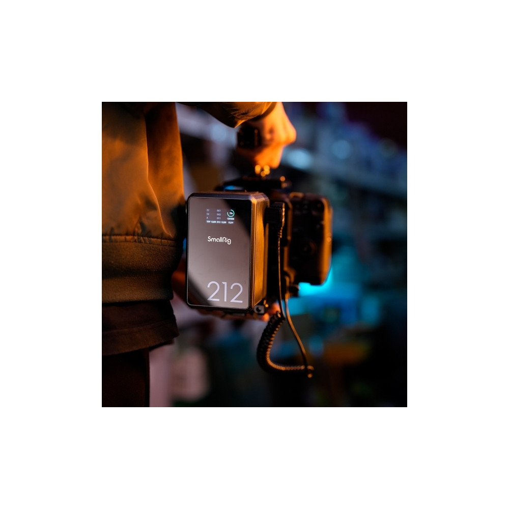 Produktbild för SmallRig VB212 batteriladdare/strömadapter - mini - Li-Ion - USB-C, USB, D-tap - 212 Watt