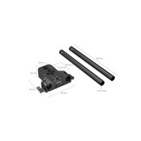 Produktbild för SmallRig 5609, monteringsplatta, svart, kolfiber, silikon, 1...