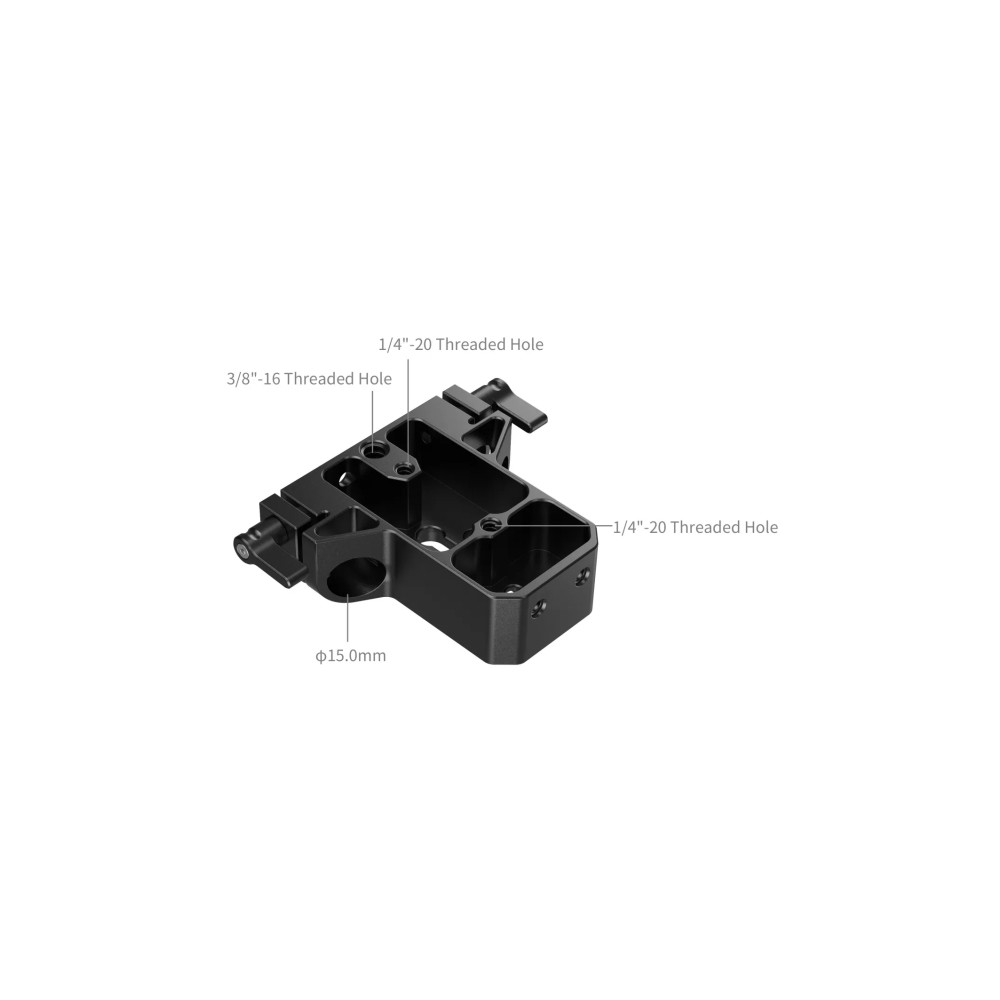 Produktbild för SmallRig 5609, monteringsplatta, svart, kolfiber, silikon, 1...