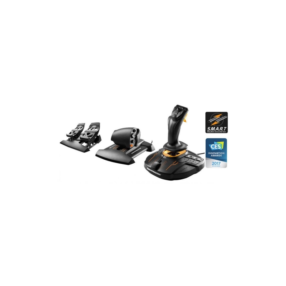 Produktbild för ThrustMaster T.16000M FCS Flight Pack - styrspak, gas och pedaler - kabelansluten