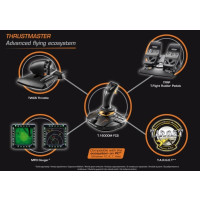 Produktbild för ThrustMaster T.16000M FCS Flight Pack - styrspak, gas och pedaler - kabelansluten