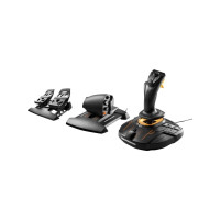 Produktbild för ThrustMaster T.16000M FCS Flight Pack - styrspak, gas och pedaler - kabelansluten