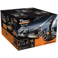 Produktbild för ThrustMaster T.16000M FCS Flight Pack - styrspak, gas och pedaler - kabelansluten
