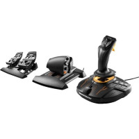 Produktbild för ThrustMaster T.16000M FCS Flight Pack - styrspak, gas och pedaler - kabelansluten