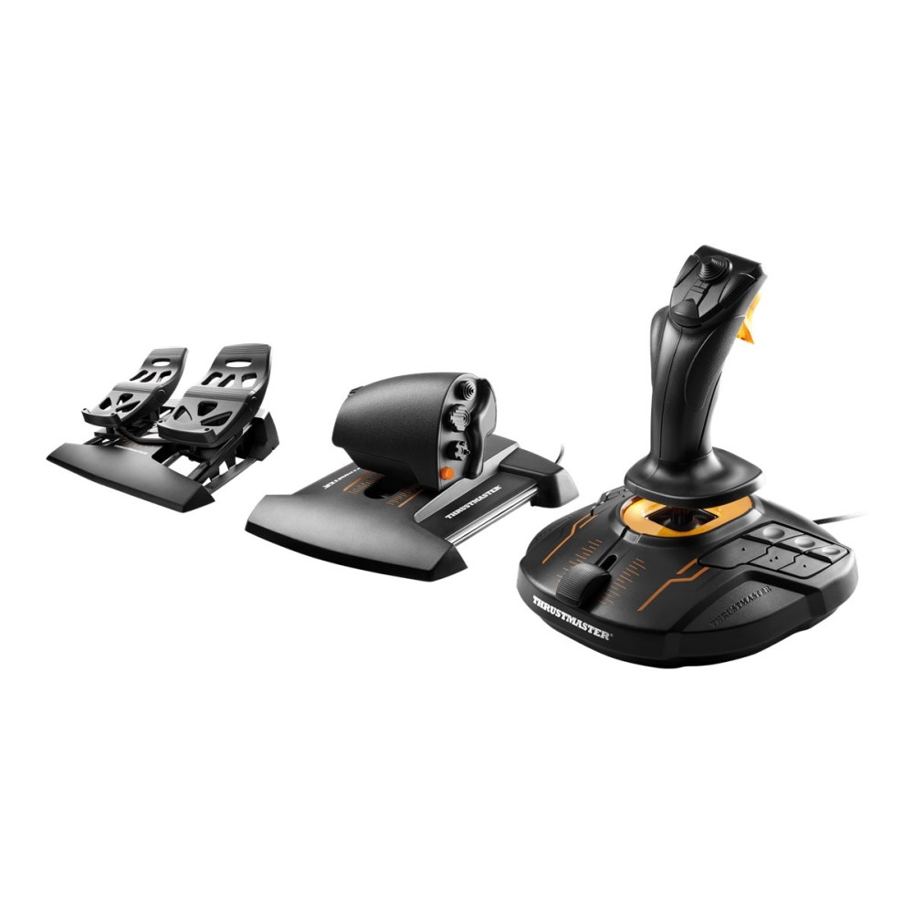 Produktbild för ThrustMaster T.16000M FCS Flight Pack - styrspak, gas och pedaler - kabelansluten