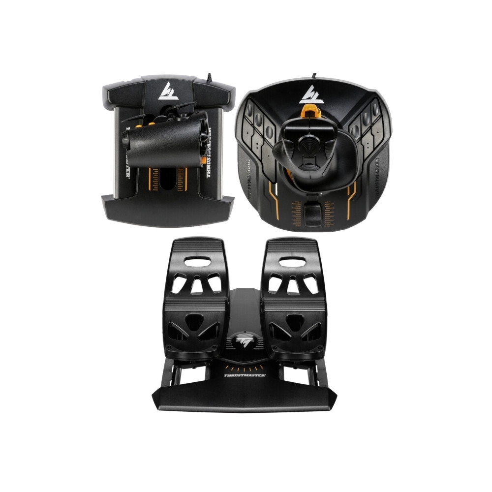 Produktbild för ThrustMaster T.16000M FCS Flight Pack - styrspak, gas och pedaler - kabelansluten