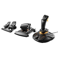 Produktbild för ThrustMaster T.16000M FCS Flight Pack - styrspak, gas och pedaler - kabelansluten