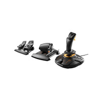 Produktbild för ThrustMaster T.16000M FCS Flight Pack - styrspak, gas och pedaler - kabelansluten